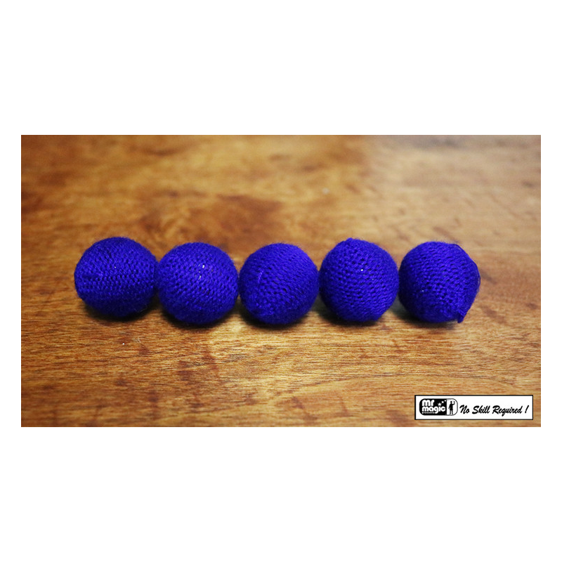 Crochet 5 Ball combo Set (1"/Blue) by Mr. Magic - Trick