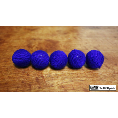 Crochet 5 Ball combo Set (1"/Blue) by Mr. Magic - Trick