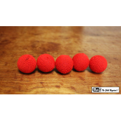 Crochet 5 Ball combo Set (1"/Red) by Mr. Magic - Trick