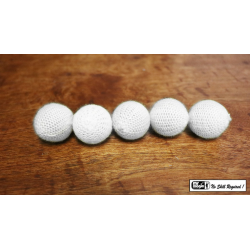 Crochet 5 Ball combo Set (1"/White) by Mr. Magic - Trick