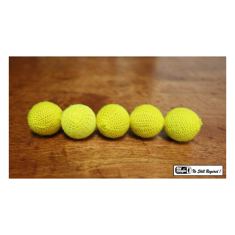 Crochet 5 Ball combo Set (1"/Yellow) by Mr. Magic - Trick