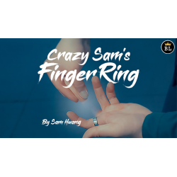 Hanson Chien Presents Crazy Sam's Finger Ring SILVER / LARGE (Gimmick and Online Instructions) by Sam Huang - Trick