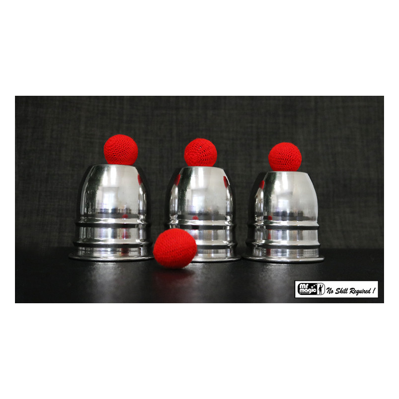 STAINLESS STEEL CUPS AND BALLS by Mr. Magic - Trick