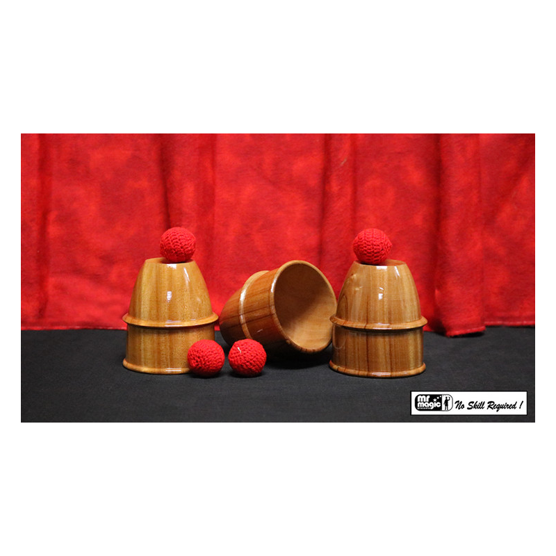 Cups and Balls (Wooden) by Mr. Magic - Trick