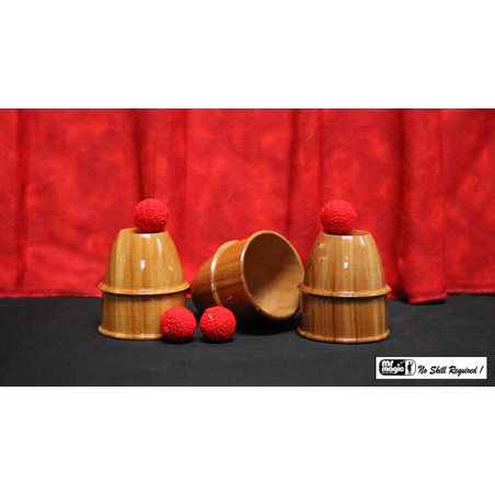 Cups and Balls (Wooden) by Mr. Magic - Trick