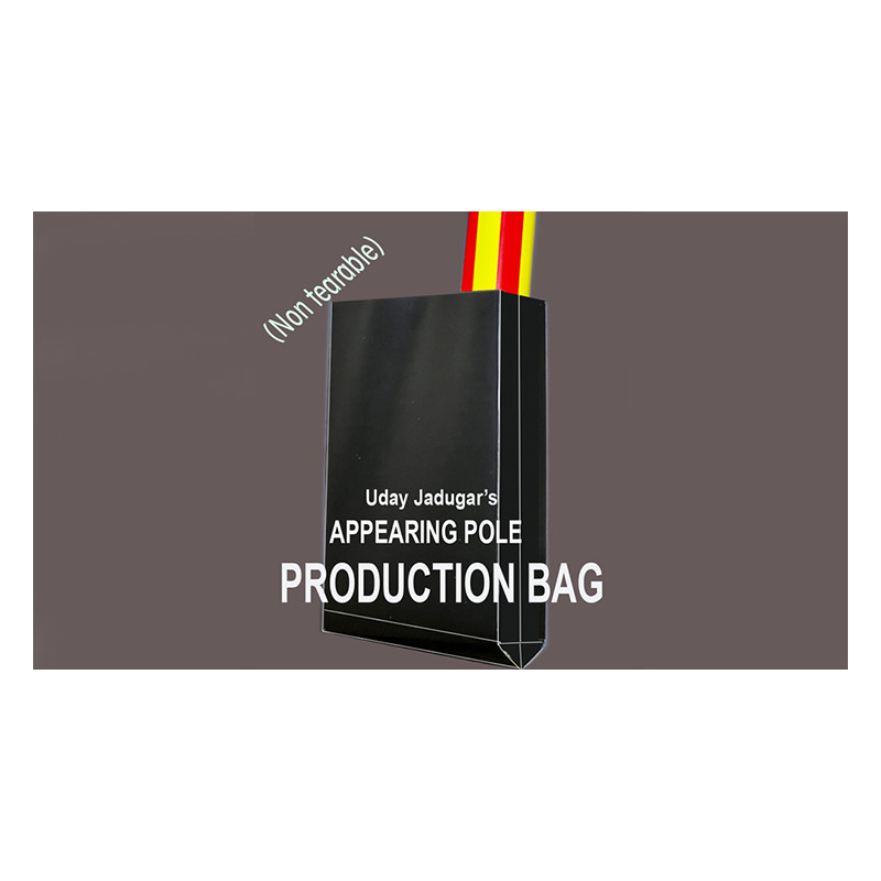 APPEARING POLE BAG BLACK (Gimmicked / No Tear) by Uday Jadugar - Trick