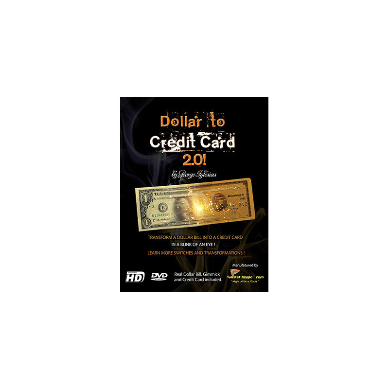 Dollar to Credit Card 2.0 (Gimmick and Online Instructions) by Twister Magic - Trick