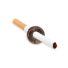 Cigarette Thru Quarter (One Sided) by Eagle Coins - Trick