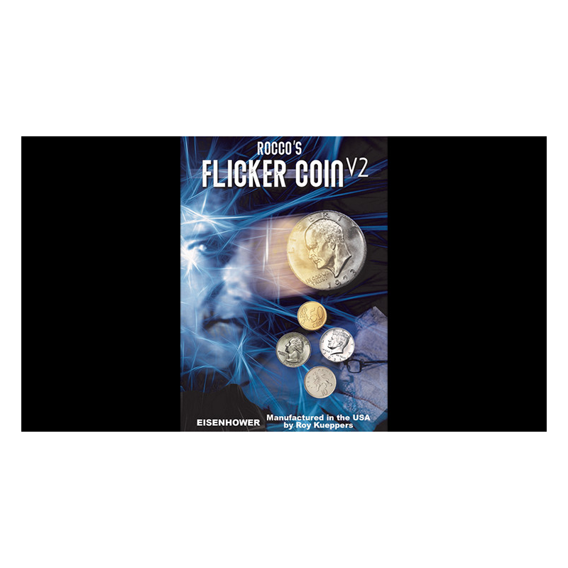FLICKER COIN V2 (Eisenhower) by Rocco - Trick