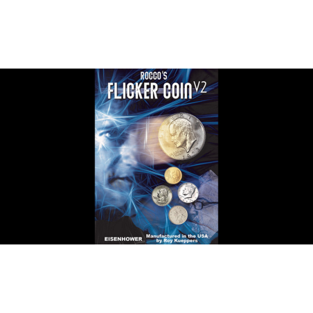 FLICKER COIN V2 (Eisenhower) by Rocco - Trick