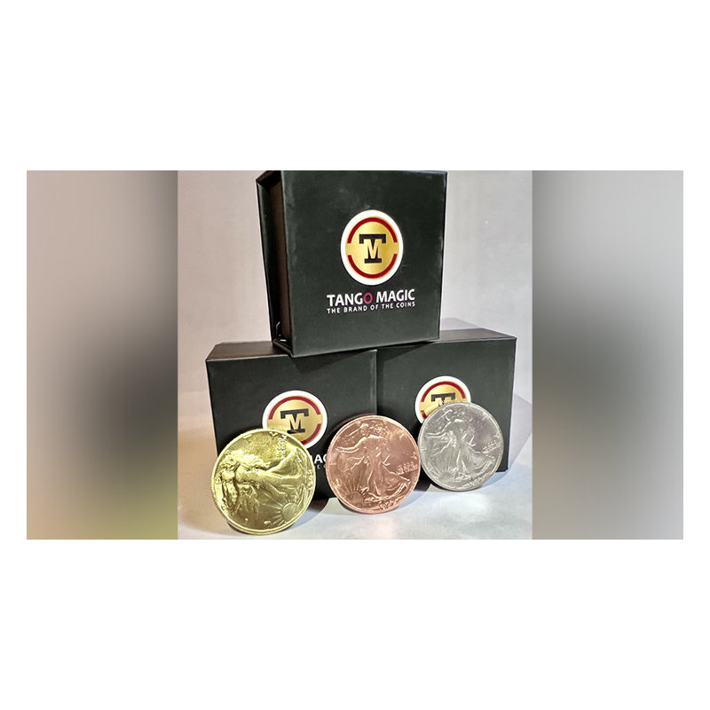 Follow the Silver Walking Liberty (Gimmicks and Online Instructions) by Tango - Trick