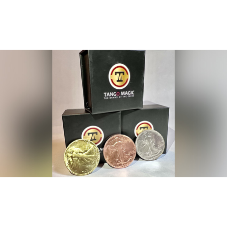 Follow the Silver Walking Liberty (Gimmicks and Online Instructions) by Tango - Trick