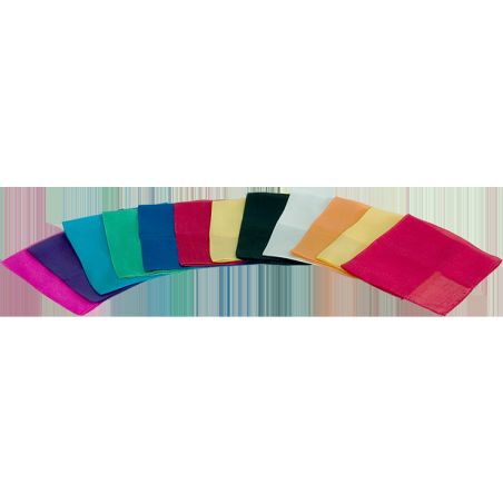 Silks 12 inch 12 Pack (Assorted) Magic by Gosh - Trick