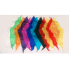 Diamond Cut Silk 18 inch 12 Pack (Assorted) Magic by Gosh - Trick