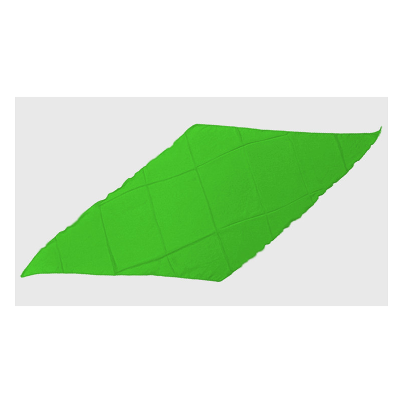 Diamond Cut Silk 18 inch (Green) by Magic by Gosh-Trick
