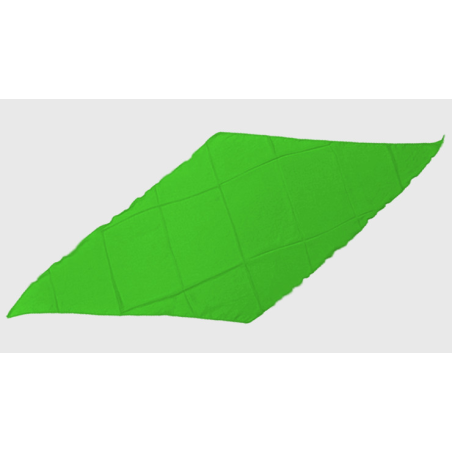 Diamond Cut Silk 18 inch (Green) by Magic by Gosh-Trick