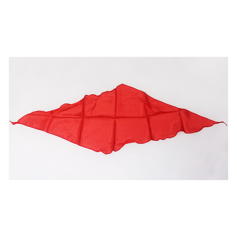 Diamond Cut Silk 18 inch (Red) by Magic by Gosh-Trick