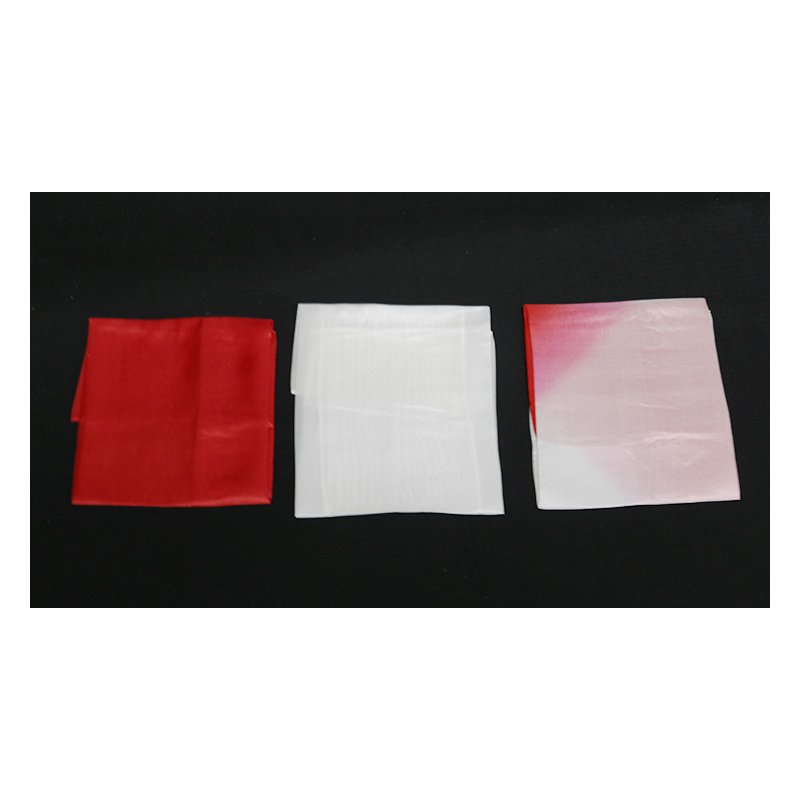 Silk 15 in (Half-Dyed) Red and White from Magic by Gosh