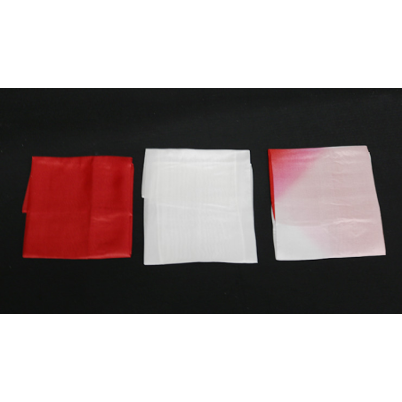 Silk 15 in (Half-Dyed) Red and White from Magic by Gosh