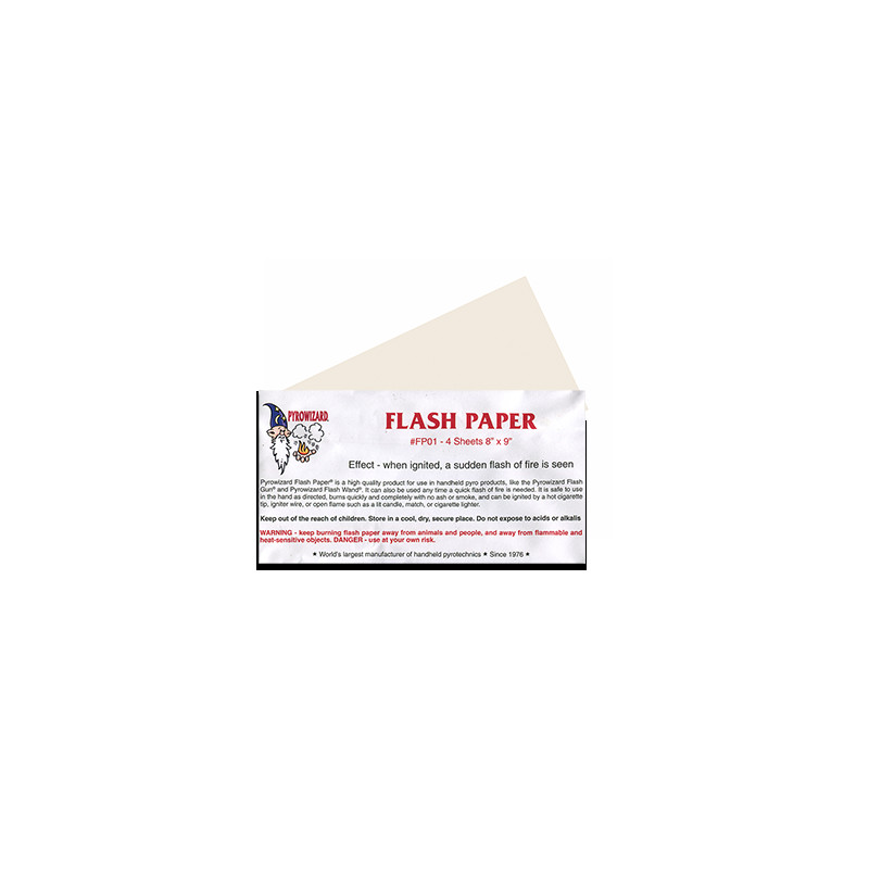 Theatre Effects Pyrowizard™ Flash Paper Sheets - 4 sheets 8"x9"