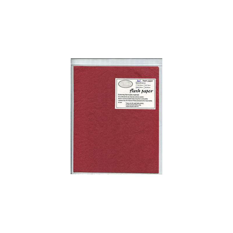 Flash Paper five pack(25x20cm) Red - Trick