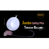 Jumbo Safety Pins Through Balloon Silver by Sorcier Magic