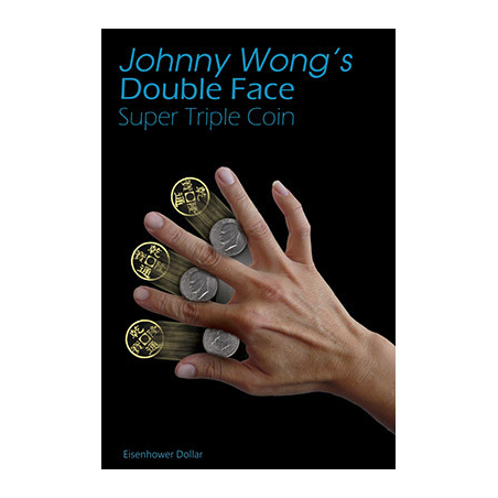 Double Face Super Triple Coin Eisenhower Dollar (with DVD) by Johnny Wong -Trick