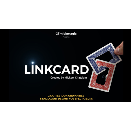 LinkCard BLUE (Gimmicks and Online Insruction) by Mickaël Chatelain - Trick