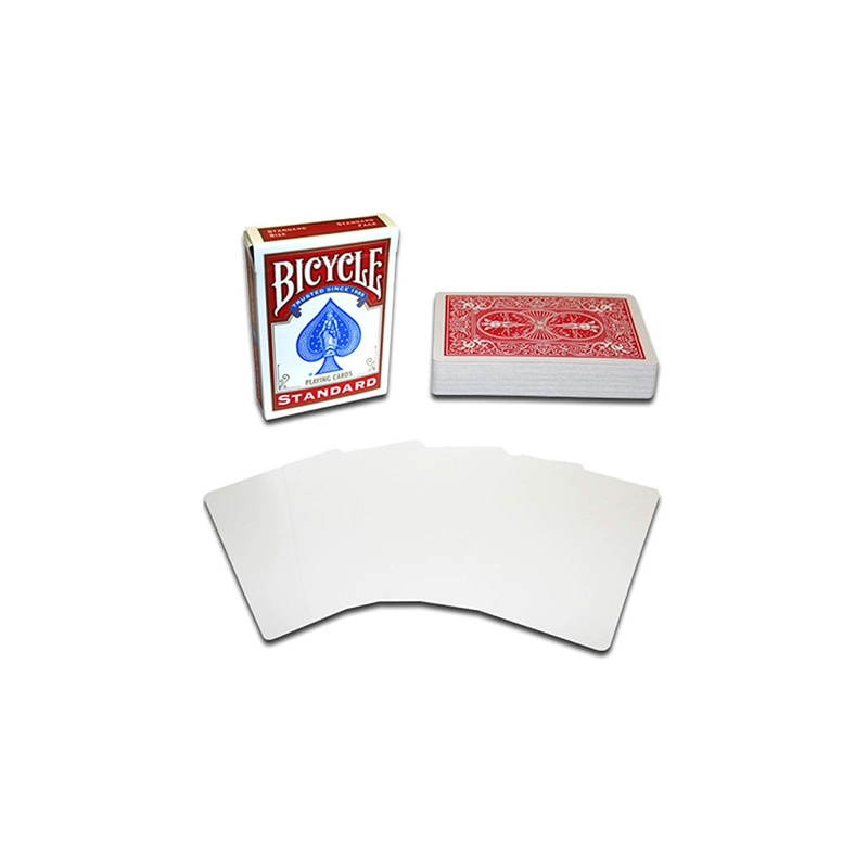 Magnetic Card - Bicycle Cards (2 Per Package) Blank Face Red by Chazpro - Trick