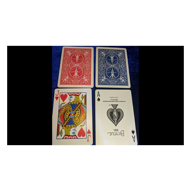 Magnetic Card- Bicycle Cards (2 Per Package) Double Back Blue by Chazpro - Trick