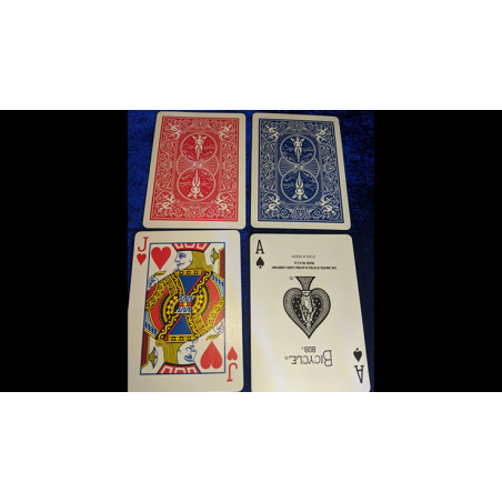 Magnetic Card- Bicycle Cards (2 Per Package) Double Back Red by Chazpro - Trick