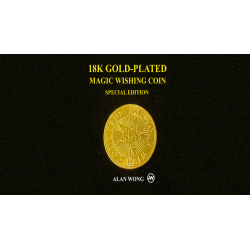18K Gold Plated Magic Wishing Coin by Alan Wong - Trick