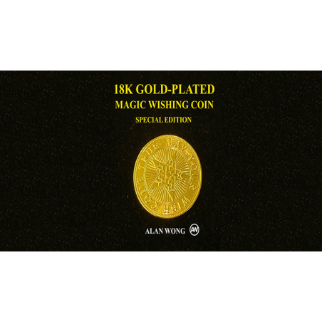 18K Gold Plated Magic Wishing Coin by Alan Wong - Trick