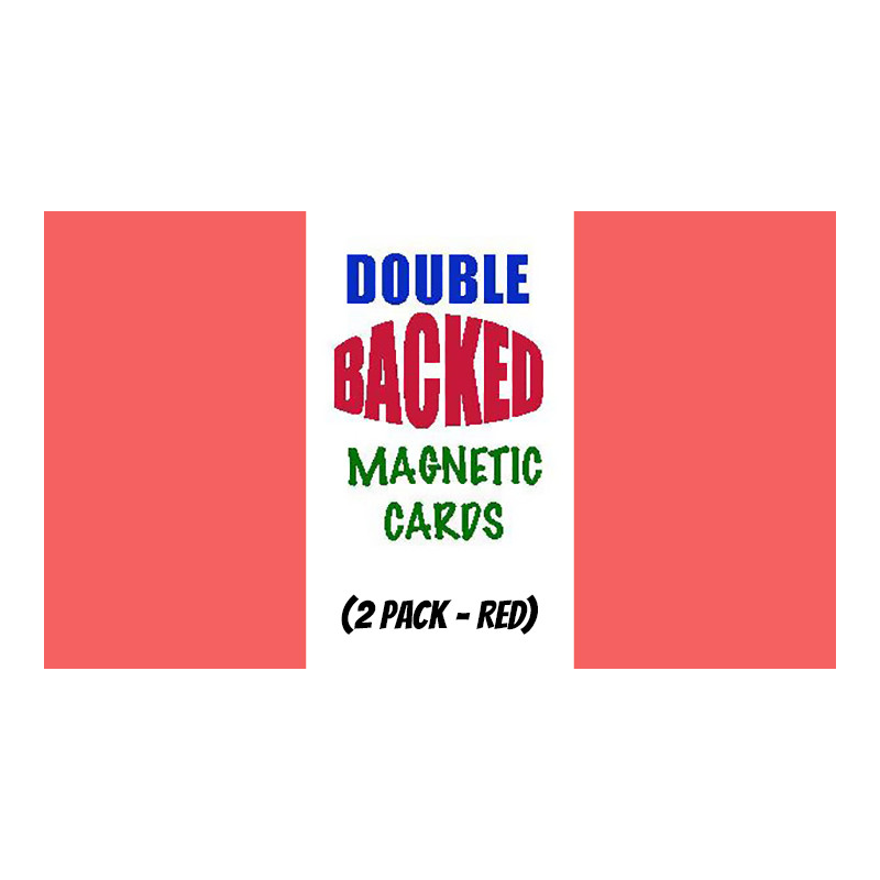 Magnetic Cards (2 pack/Red) by Chazpro Magic. - Trick