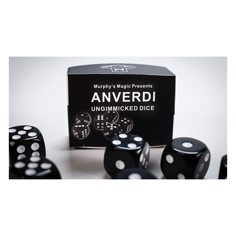 NON GIMMICKED DICE 6 PACK/BLACK by Tony Anverdi - Trick