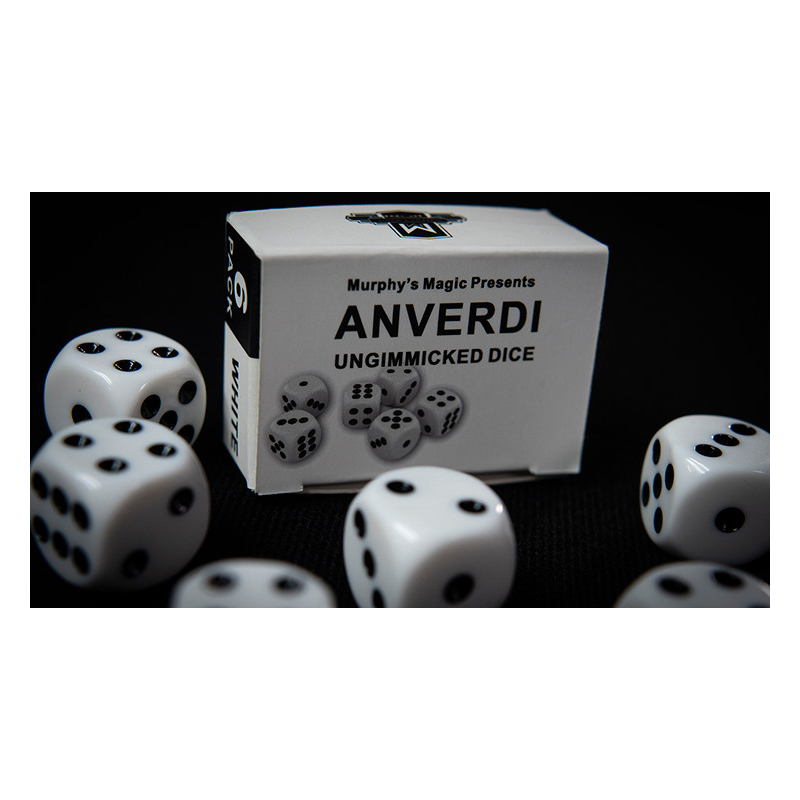 NON GIMMICKED DICE 6 PACK/WHITE by Tony Anverdi - Trick
