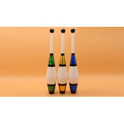 Juggling Set (3 Decorated Clubs) Assorted Colors by Zyko - Trick