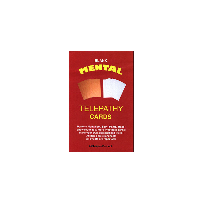 Mental Telepathy Cards (BLANK) by Chazpro Magic - Trick