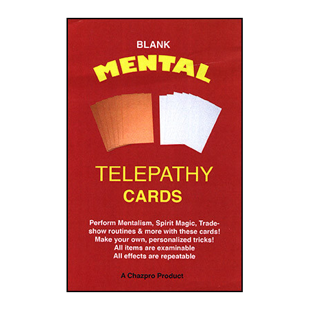 Mental Telepathy Cards (BLANK) by Chazpro Magic - Trick