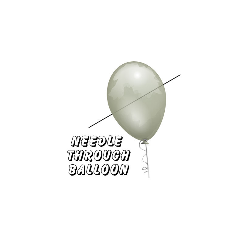 Needle Thru Balloon Professional (with 10 clear balloons) by Bazar de Magia - Trick