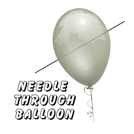 Needle Thru Balloon Professional (with 10 clear balloons) by Bazar de Magia - Trick