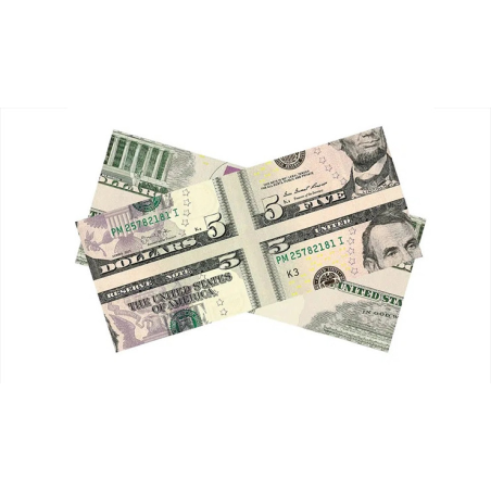 MAGIC MISMADE BILL (USD 5 Dollar Bill) by Diamond Jim Tyler