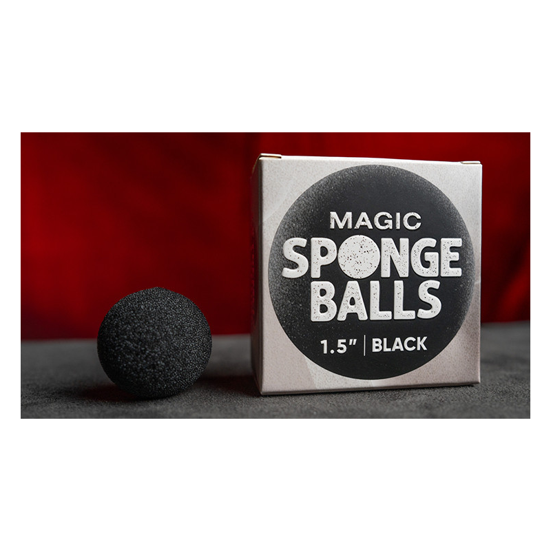 Magic Sponge Balls 50PK BLACK 1.5" by Murphy's Magic