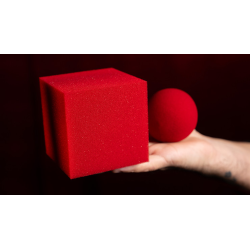 Magic Sponge Ball to Square JUMBO RED by Murphy's Magic