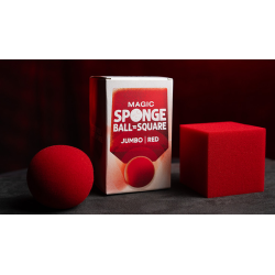 Magic Sponge Ball to Square JUMBO RED by Murphy's Magic
