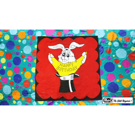 Bag to Happy Birthday Silk (36 inch x 36 inch) by Mr. Magic - Trick