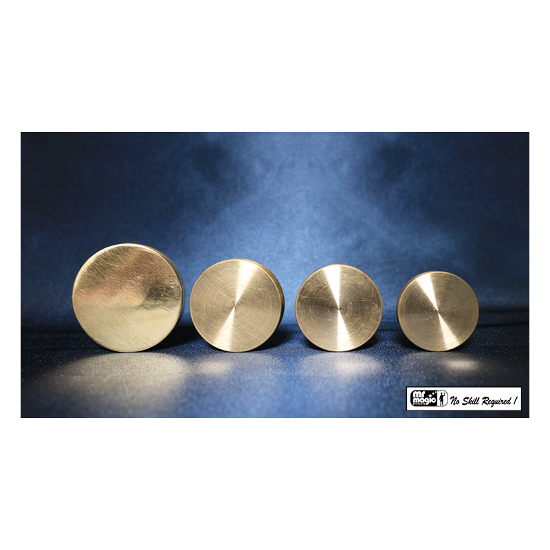 Nested Coin Box Brass (4) by Mr. Magic - Trick