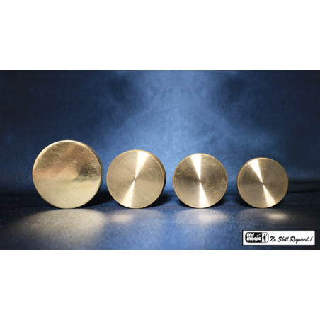 Nested Coin Box Brass (4) by Mr. Magic - Trick