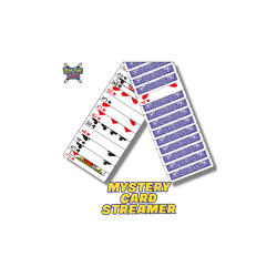 Mystery Card Streamer (Blue 4 of Hearts) by PlayTime Magic DEFMA