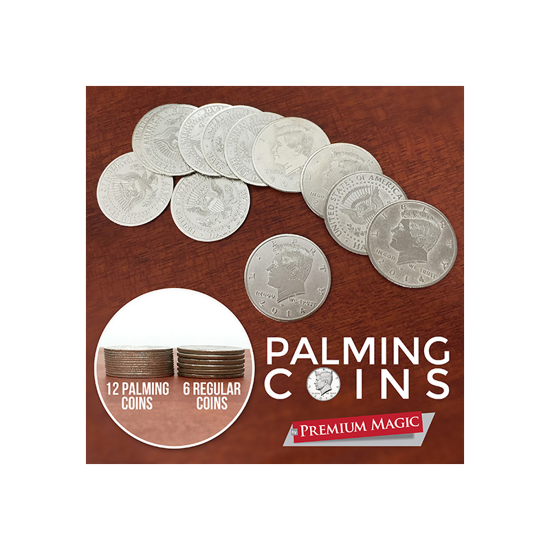 Palming Coin Set (U.S. Half design /12 piece) by Premium Magic - Trick